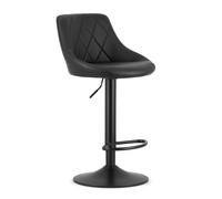 Tabouret KAST - similicuir noir / base noire