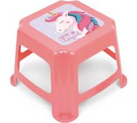 tabouret licorne fille 27 x 27 cm polypropylène rouge/rose