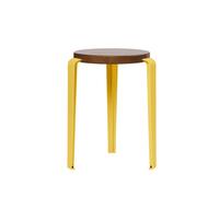 Tabouret LOU Chêne teinté/Jaune Brioche
