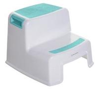 Tabouret marchepied 2 UP antidérapant et texturé - Jusqu'à 80 kg petits et adultes - Aqua Bleu, Blanc G