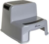 Tabouret marchepied - DREAMBABY - 2 Up - Antidérapant et texturé - Jusqu'a 80 kg pour les petits et les adultes - Gris et Noir