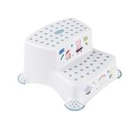 Tabouret marchepied - keeeper - Peppa Pig - Blanc nordique - Antidérapant - 2 niveaux
