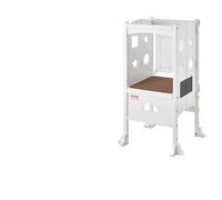 Tabouret marchepied pliable pour jeunes enfants, réglable en hauteur, capacité de charge de 125 lbs, blanc