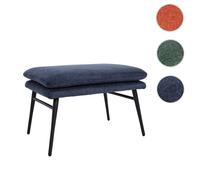 Tabouret MCW-L62 38x56x40cm tissu/textile bleu