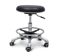 Tabouret médical avec rotation à 360°, selle en cuir PU, hauteur réglable, tabouret d'assistant dentaire confortable pour salon