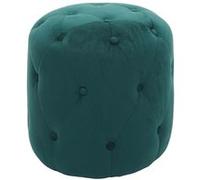 Tabouret MENDLER HWC-D22, repose-pieds, 42x39cm velours vert foncé Vert G