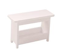 Tabouret miniature en bois fait main blanc pour maison de poupée 1:12 Scène DIY