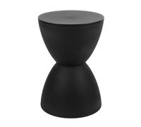 Tabouret Moderne en Forme de Sablier, Tabouret Rond Multifonction en PP 43x30 cm - Design Contemporain, Surface Lisse, Idéal pour Changer de Chaussures et Décoration (Noire)