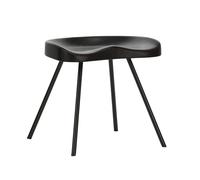 Vitra Tabouret N° 307 chêne foncé structure en acier revêtu par poudre noir profond