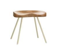 Tabouret N° 307 ecru powder-coated steel frame