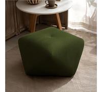 Tabouret Octogonal en Bois Massif,Repose-Pieds,Minimaliste Et Confortable,Mousse Haute Résilience,Patins Antidérapants,pour Une Utilisation dans Le Salon À La Maison(Velvet-Green,S)