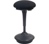 Tabouret de bureau debout - HOMCOM - réglable en hauteur 70-90 cm - siège bascule à 360° - large socle - coussin rembourré - noir