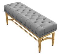 Tabouret ottoman à chaussures - Étagère en métal avec coussin en polyuréthane - Banc polyvalent peu encombrant pour chambre à coucher, entrée et salon - Disponible en tailles 70/90/120 cm