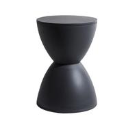 Tabouret ottoman compact gris pour changer de chaussures, banc rond en plastique, siège court simple pour salon et chambre à coucher, mobilier d'appoint polyvalent.