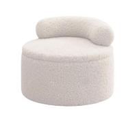 Tabouret Ottoman de Pied,Banc Rond Peluche avec Rangement pour Chaussures - Tabouret Ottoman avec | pour Canapé, Salon, Chambre À Coucher, Entrée Et Coin Toilette avec