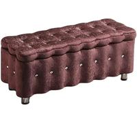 Tabouret ottoman de rangement - Armoire rectangulaire multifonctionnelle en polaire pour changer les chaussures, le rangement de vêtements et l'organisation du vestiaire