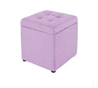 Tabouret ottoman de rangement pour canapé, multifonctionnel, carré, cadre en bois, repose-pieds à mémoire de forme, mode simple, chambre à coucher, décoration ottomane, tabouret à chaussures (violet)
