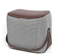 Tabouret ottoman en cuir rembourré en forme de selle pour salon, entrée - Tabouret à langer Repose-pieds Repose-pieds Canapé pour fauteuil
