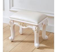 Tabouret ottoman en cuir synthétique, repose-pieds rond et rectangulaire, banc à chaussures d'entrée, tabouret de canapé de salon, pieds en ABS durables, capacité de poids de 136 kg