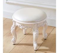 Tabouret ottoman en cuir synthétique, repose-pieds rond et rectangulaire, banc à chaussures d'entrée, tabouret de canapé de salon, pieds en ABS durables, capacité de poids de 136 kg