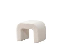 Tabouret ottoman moderne avec pieds en bois - Salon chic et siège d'entrée - Siège supplémentaire polyvalent pour bureau et maison - Design confortable et tendance