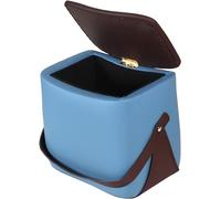 Tabouret ottoman moderne en bois massif - Forme de selle créative portable avec siège confortable et rangement pour salon, chambre à coucher, entrée et couloir - Cuir C 45 x 33 x 40 cm