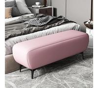 Tabouret ottoman rectangulaire multifonction moderne en similicuir de qualité supérieure avec siège rembourré, parfait comme banc de lit, repose-pieds ou rangement de chaussures pour le salon et la