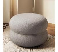 Tabouret ottoman rembourré rond repose-pieds pour salon, chambre à coucher ou salle de maquillage - Solution d'assise élégante et polyvalente