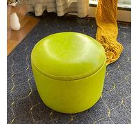 Tabouret ottoman rond avec rangement à chaussures - Meuble élégant en cuir pour salon et chambre à coucher, design compact pour un confort peu encombrant et une utilisation polyvalente