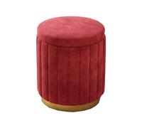 Tabouret ottoman rond moderne en velours capitonné pour maquillage pour chambre à coucher, repose-pieds luxueux avec coussin pour changer de chaussures