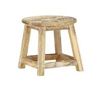vidaXL Tabouret peint à la main 38x38x35 cm Bois de manguier solide287445 Brun