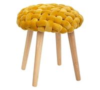 Atmosphera Tabouret design Tricot 43 cm Moutarde