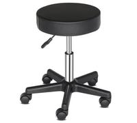 Tabouret pivotant 360 degrés - ALIGHTUP - noir en cuir PU - capacité de charge 330lb
