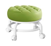 Tabouret pivotant à 360° réglable avec roulettes - Petite chaise pivotante à hauteur réglable | Coussin en mousse à mémoire de forme, siège en cuir PU, pieds en polyester