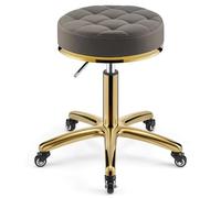 Tabouret pivotant à hauteur réglable avec base en métal hydraulique robuste pour cuisine, salon, clinique bar (C)