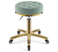 Tabouret pivotant à hauteur réglable avec base en métal hydraulique robuste pour cuisine, salon, clinique bar (C)