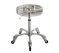 Tabouret pivotant à roulettes solides en acrylique robuste pour bar, laboratoire, bureau, barbier, cuisine et magasin (transparent)
