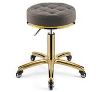 Tabouret pivotant à roulettes | Tabouret hydraulique réglable en hauteur pour cuisine, salon, bureau, bar | Construction en métal robuste | Idéal pour les massages et les cliniques