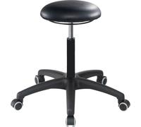 Tabouret pivotant A1S-TR-KL Rl.similicuir noir H.d'assise 470-600mm MEY