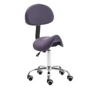 Tabouret pivotant avec Dossier et roulettes, Ergonomique et réglable, avec vérin à gaz, for Clinique, Salon de Coiffure, Laboratoire, Cuisine, Maison