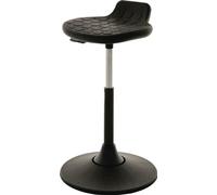 Tabouret pivotant avec pied central en mousse intégralePolyuréthanenoire, hauteur d'assise 490-680 mm LOTZ