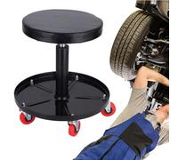 Tabouret pivotant d'atelier - Chaise roulante pneumatique | Siège mécanique réglable en hauteur avec plateau de rangement pour outils, siège roulant pour garage, atelier de réparation automobile et