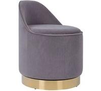 Tabouret Pivotant en Velours "Viktor" 68cm Gris Gris G