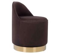 Tabouret Pivotant en Velours "Viktor" 68cm Marron