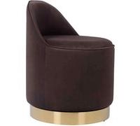 Tabouret Pivotant en Velours "Viktor" 68cm Marron Marron G