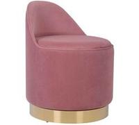 Tabouret Pivotant en Velours "Viktor" 68cm Rose