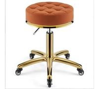 Tabouret pivotant hydraulique robuste avec capacité de charge de 150 kg et base en acier inoxydable doré pour salon et maison