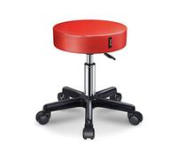 Tabouret pivotant réglable en cuir PU avec rembourrage doux pour spa, salon, médecine, tatouage