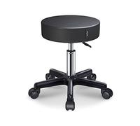 Tabouret pivotant réglable en cuir PU avec rembourrage doux pour spa, salon, médecine, tatouage
