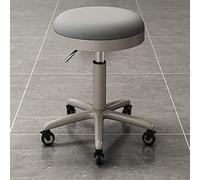 Tabouret pivotant réglable en hauteur à roulettes rond tabouret en cuir chaise de salle à manger chaise de bureau chaise de bureau tabouret roulant pour cuisine salon spa clinique progress